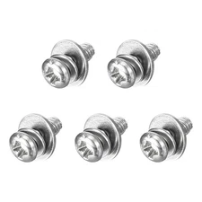 5Pcs M2.5 x 6mm 304 Stainless Steel Phillips Pan Head Machine Screws Bolts