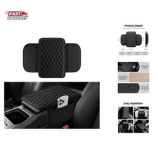 Car Center Console Cover Upgraded Leather Car Armrest Cushion With 2 Storage... Car Center Console Cover Upgraded Leather Car Armrest Cushion With 2 Storage...