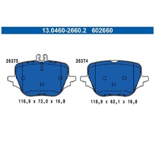 Satz Bremsbeläge Bremsklötze hinten für Mercedes C-Klasse W206 S206 CLE | 238