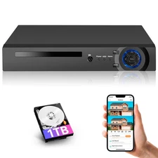 KERUI 8CH 8MP PoE NVR H.265+ Home Security Remote Access Camera System 1TB HDD