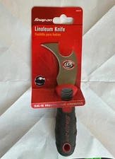 Snap On Linoleum Knife 870144 SK-5 Carbon Steel Blade Hardened Chrome