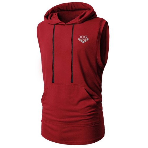 Men's Sleeveless Hoodie Muscle Sweatshirt Cool Hoody Tops GYM Sport Hoodies - Picture 4 of 6