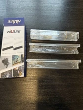 NIUBEE Clear Vinyl Record Shelf Wall Mount Pack Display 4 Piece