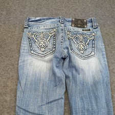 Miss Me Jeans Womens 28 Blue Boot Cut Embroidered Western Cowgirl