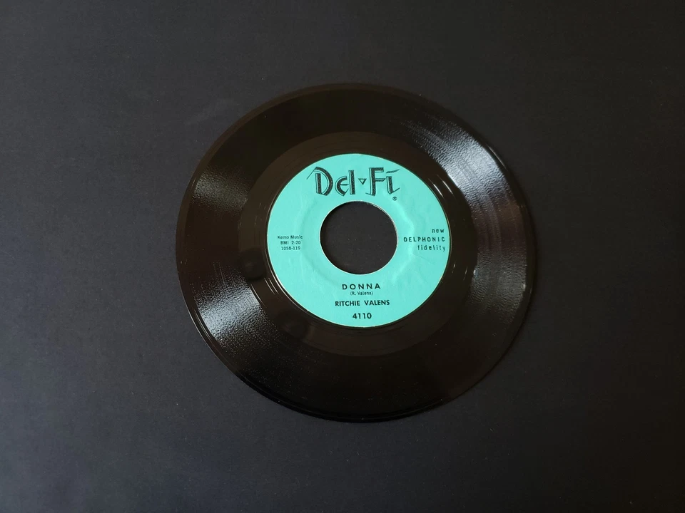 EXCELLENT LABELS 1958 VG++ Ritchie Valens LA BAMBA IS VG++ & DONNA IS VG 4110 45 - Image 2 of 2