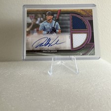 Topps 2025 Museum Daulton Varsho Dual Relic Autograph /75 Blue Jays