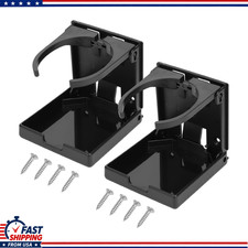 Black Adjustable Folding Cup Holder Set 2 Cars Trucks Rvs Boats Vans Campers Black Adjustable Folding Cup Holder Set 2 Cars Trucks Rvs Boats Vans Campers