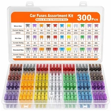 300Pcs Car Blade Fuse Assortment Assorted Kit Blade Set Auto Truck Automotive