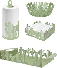 Set Accessori Cucina 2/4 Pezzi Portatovaglioli Vassoio Grande Da Portata Portafr