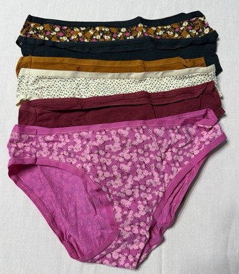6 Pair Amazon Essentials Women's Cotton Hipster Underwear-Size Large-NWOT
