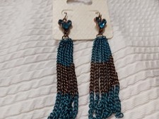 Disney, Mickey Mouse Ears Long Dangle Earrings, French Wire, New 