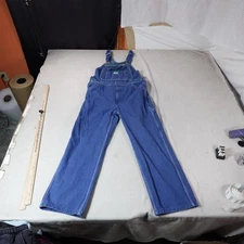 Liberty Overalls Mens Medium Blue Denim Carpenter Workwear Farm Ranch 34x28