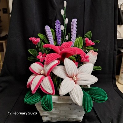 Schöner Blumenstrauß Pfeifenputzer ideal für Muttertag und andere Anlässe