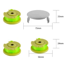 For RYOBI Replacement Trimmer Feed Line Spools 3 Spools 1 Cover Accessory Kit