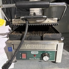Waring Commercial Panini Perfetto Sandwich Grill Grooved Cast Iron Plates