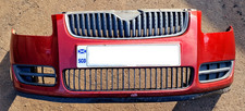 Skoda Fabia Mk2 5J 2007-2009 Pre Facelift Complete Front Bumper Red