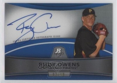 2010 Bowman Platinum Refractor Blue 2/99 Rudy Owens #BPA-RU Auto 0s3