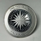 1 Oz Compass Rose .999 Fine Silver Round Bullion Coin #56