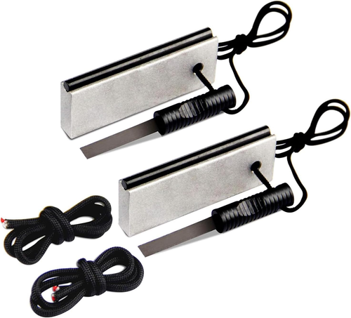 2 Encendedores Fuego Magnesio Impermeable Bolsa Camping Supervivencia - Picture 11 of 12