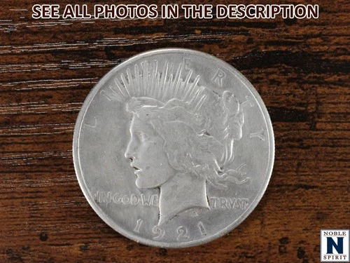 NobleSpirit (JL) Popular 1921 High Relief Silver Peace Dollar XF / AU