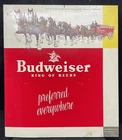 Vintage 1950s Budweiser Tin Litho Clydesdales Sign Jems Metal Stamping Stk28@206