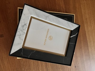 Jonathan Adler 5.5 x 9 Canaan Black &White Marble Frame