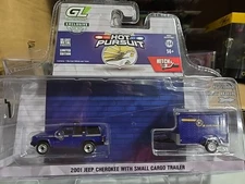 2001 Jeep Cherokee With Cargo Trailer By Greenlight