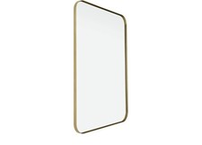 Gold Metal Framed Mirror 50x 75 Cm Rectangle Wall Mirror with Rounded Corners