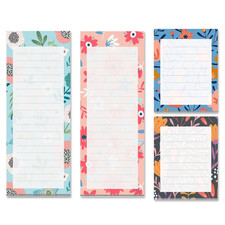 Prims & Flourish Magnetic Notepads for Refrigerator, 4-Pack Grocery List Magnet
