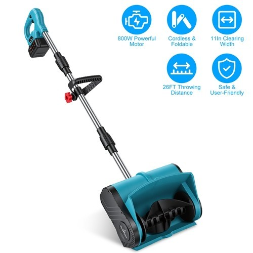 Cordless Snow Shovel – Powerful, Lightweight & Long-Runtime 800W 11" Wide Path