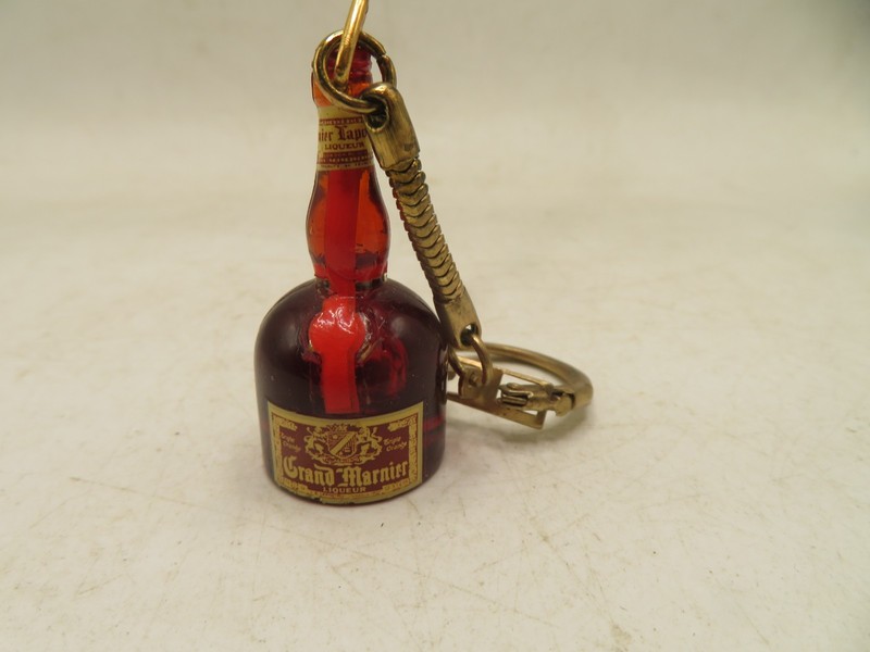 Vintage  Le  Grand Marnier  Cognac Brandy Bottle Keyring Key Chain