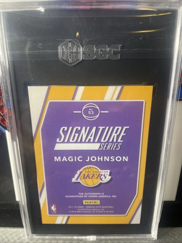 Panini Donruss Optic Magic Johnson 2017 - SGC 10 automático - Signature Series Foto 2 de 2