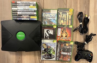 Original Microsoft Xbox Console Bundle 15 Games w/ Controller Tested Works