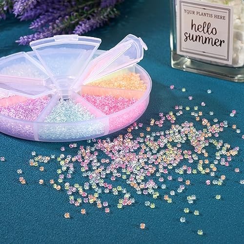 5280Pcs Glow in the Dark Glass Seed Beads 2mm