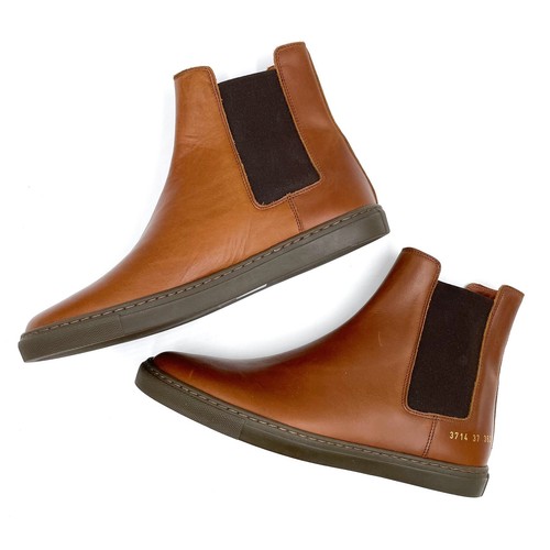 Botas Chelsea Mujer de Common Projects Cuero Marrón Parte Superior Alta Sin Cordones Talla 37/7 - Imagen 6 de 11