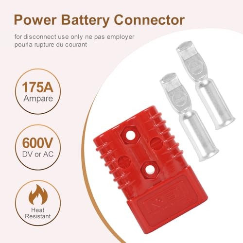 175 Amp Connecteur 600 V Plug Battery Connector 175A Battery Red 4PCS 1/0AWG - Picture 3 of 8