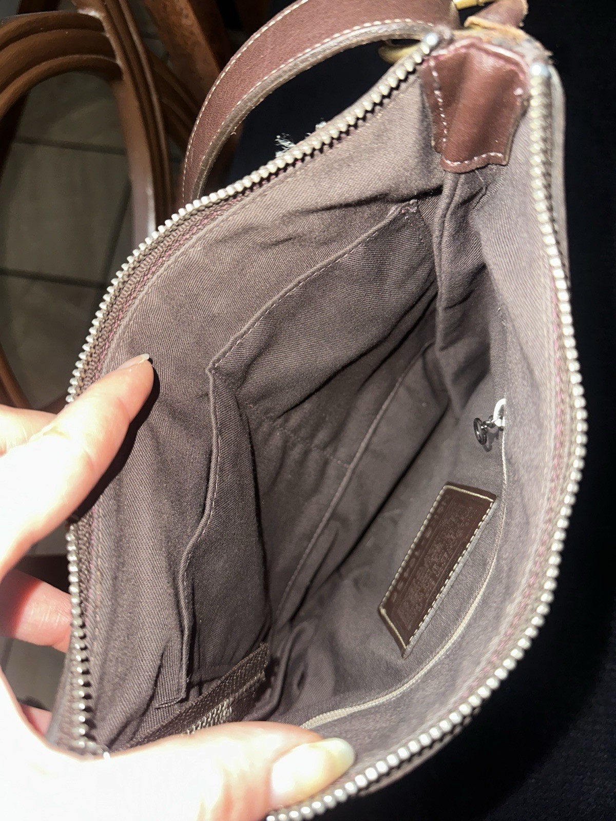 Coach Patchwork Brown Multicolor Shoulder Bag Log… - image 7