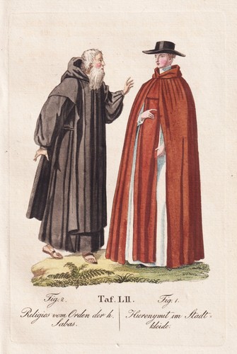 Order St. Sava St.-Sava-Orden Hieronymiten Ordenstracht costume Kupferstich 1821 - 第 1/1 張圖片