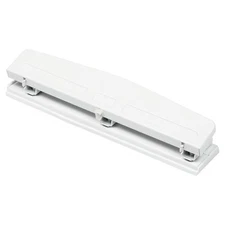 Metal 3 Hole Punch - White - 10 Sheet Capacity - Hole Puncher Sold Individually