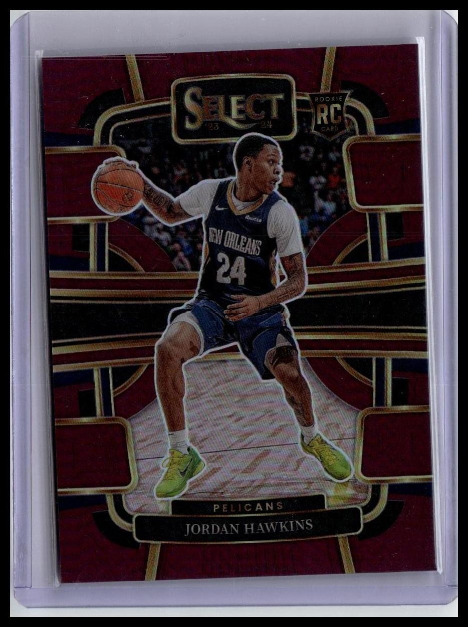 2023-24 Panini Select #72 Jordan Hawkins Maroon Prizms #/175