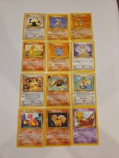 1st Edition 12 Card Pokémon Lot-Vulpix/Charmeleon/Meowth/Charmander/Rhyhorn/Abra