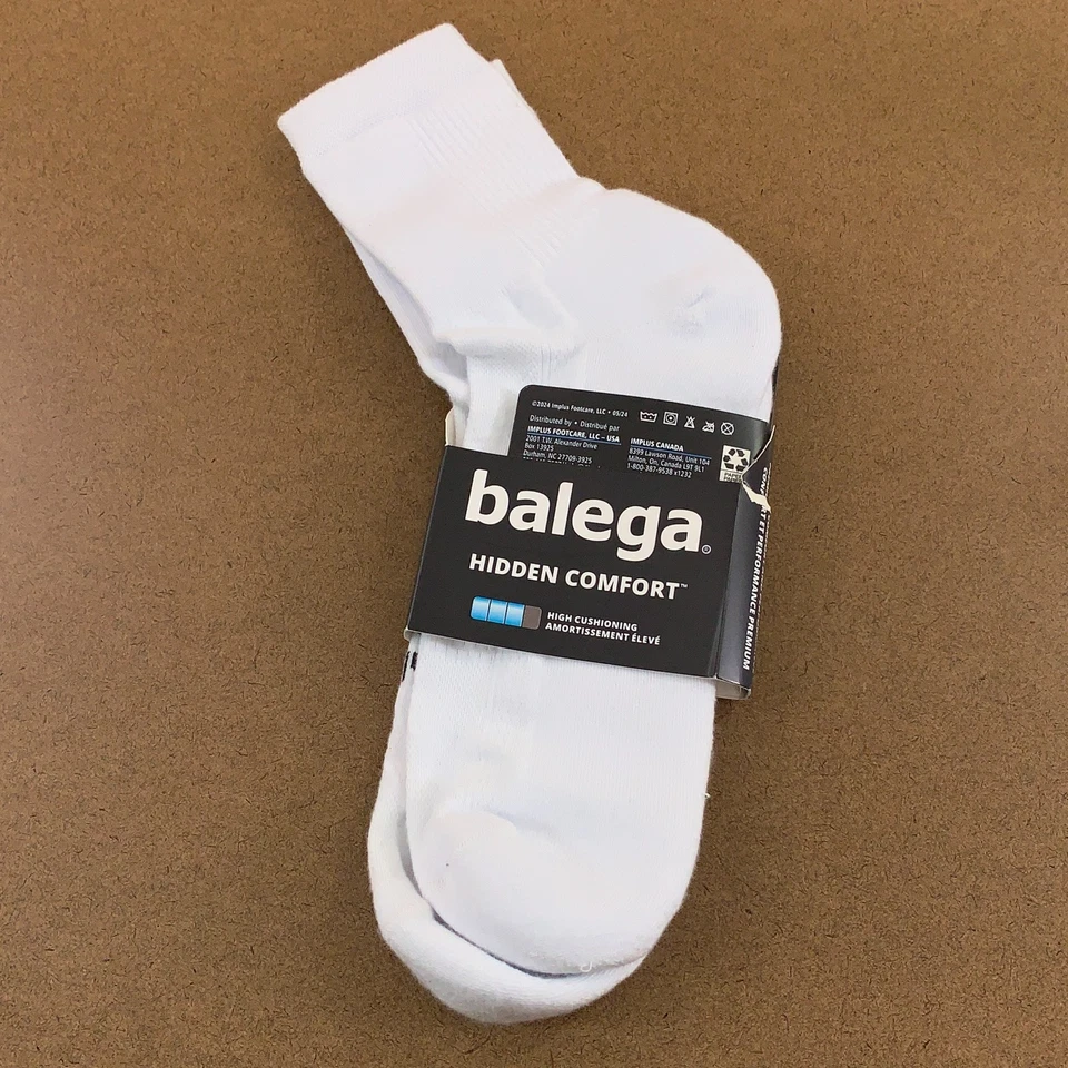 Mini calcetines acolchados cómodos ocultos blancos Balega XL para hombre 12-14 1 par nuevos con etiquetas Foto 2 de 4