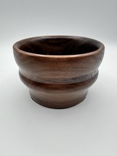 Vintage Antique Hand Turned Wooden Walnut Wood Bowl 6  x4"