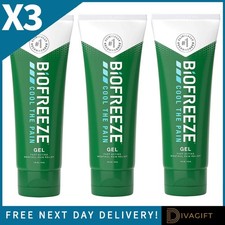 3 x BIOFREEZE PAIN RELIEF GEL 59ML COOLING TOPICAL ANALGESIC FOR MUSCLES NEW