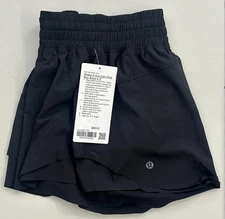 Lululemon Shake it Out High Rise Run Short 2.5" Inseam Size Small NEW Black NWT