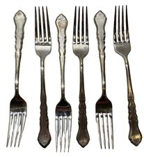 1847 Rogers Bros CENTENNIAL Dinner Forks SET OF SIX - 7 1/8"