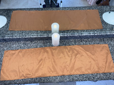 TAFFETA Table Runner 15x52 Rectangle Rust Shabby Romantic Chic Hand Wash Cold