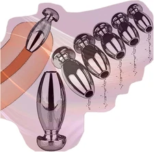 Smooth Stainless Steel Hollow Sounding Rod, Male Special Stretcher for Easy Urin