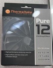 Lot Of 2 Thermaltake Pure 12 120MM Case Fan- Black CL-F011-PL12BL-A