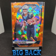 Jonathon Brooks 2024 Panini Prizm #357 Orange Ice RC Panthers Football Card